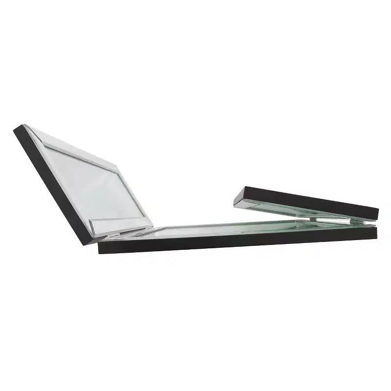 Rectangle Vanity Bathroom Mirror, Freestanding, Clear Glass with Mirrored Border, No Assembly Required