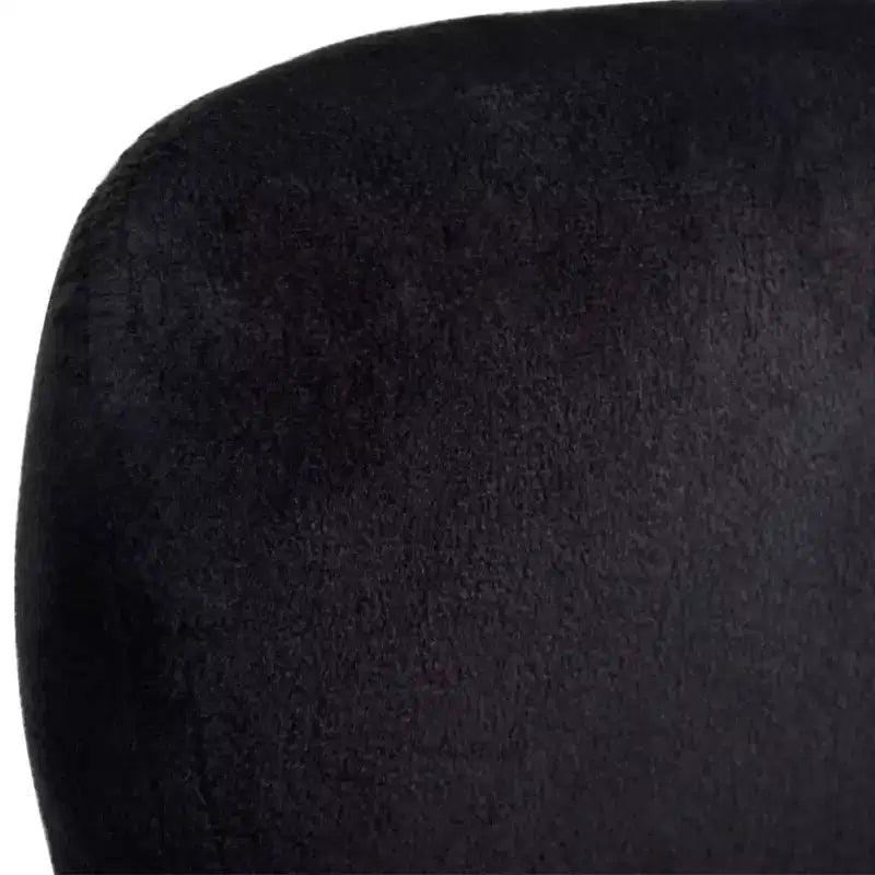 Upholstered Swivel Egg Accent Chair, 360-Degree Swivel, Black Polyester Fabric, Iron Base