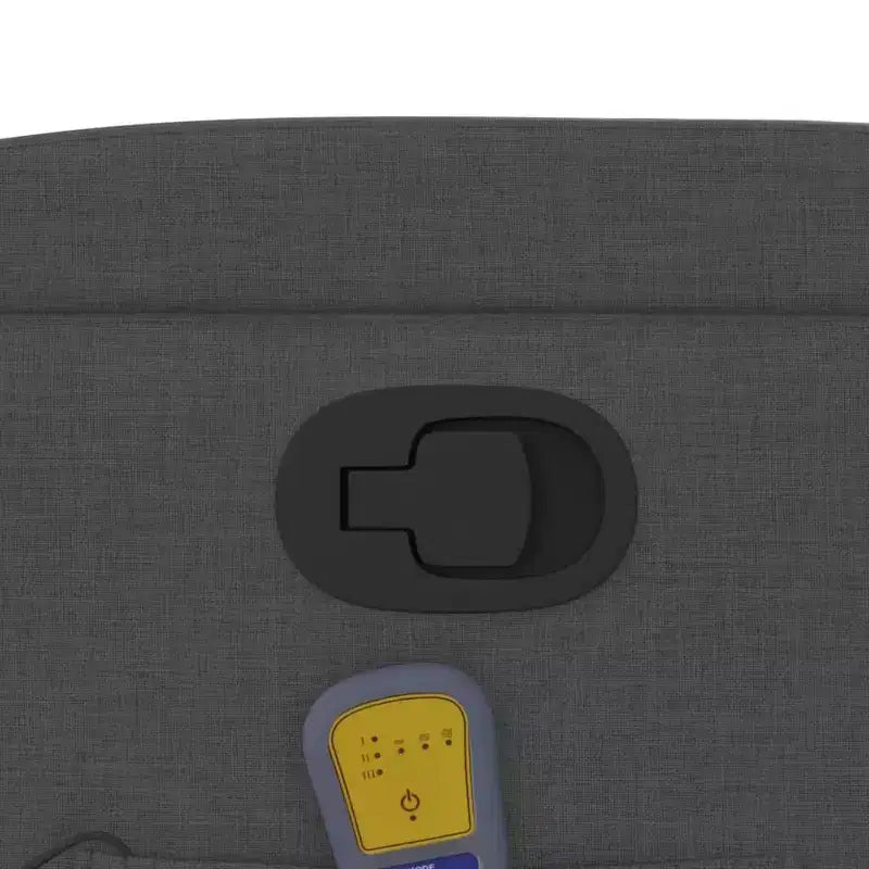 Dark Gray Fabric Recliner Chair, 6-Point Vibration Massage, Adjustable Backrest & Footrest
