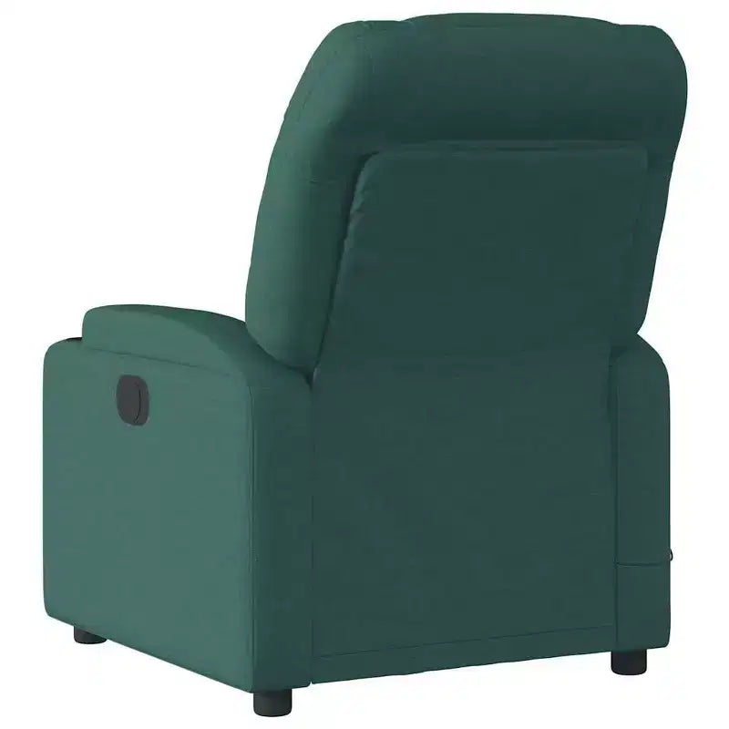 Dark Gray Fabric Recliner Chair, 6-Point Vibration Massage, Adjustable Backrest & Footrest
