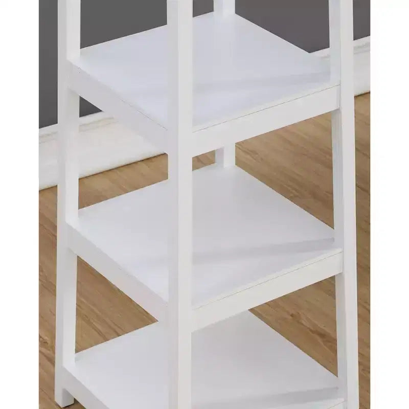 Freestanding Coat Rack Hall Tree with Wooden Frame, 3-Tier Storage Shelves, Silver Finish, White