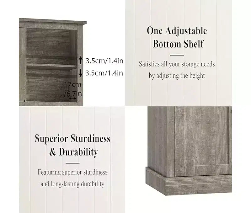 Freestanding Kitchen Pantry Cabinet with 2 Drawers, 5 Doors and Adjustable Shelves