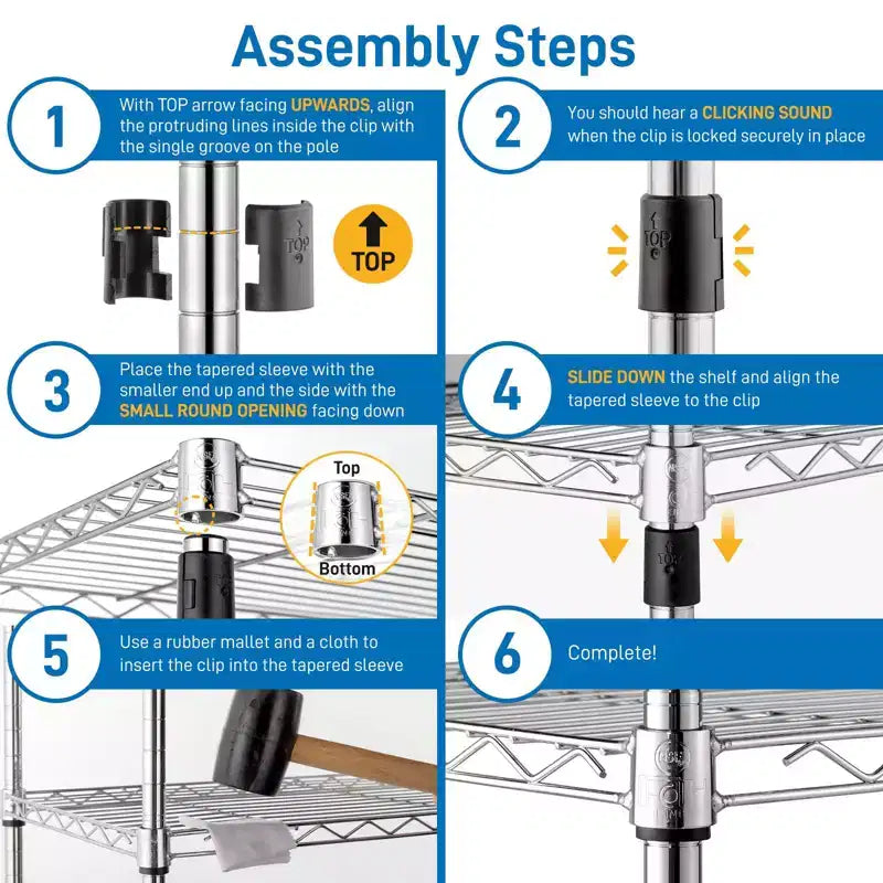 8-Tier Adjustable Wire Shelving Unit