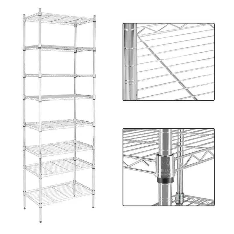 8-Tier Adjustable Wire Shelving Unit