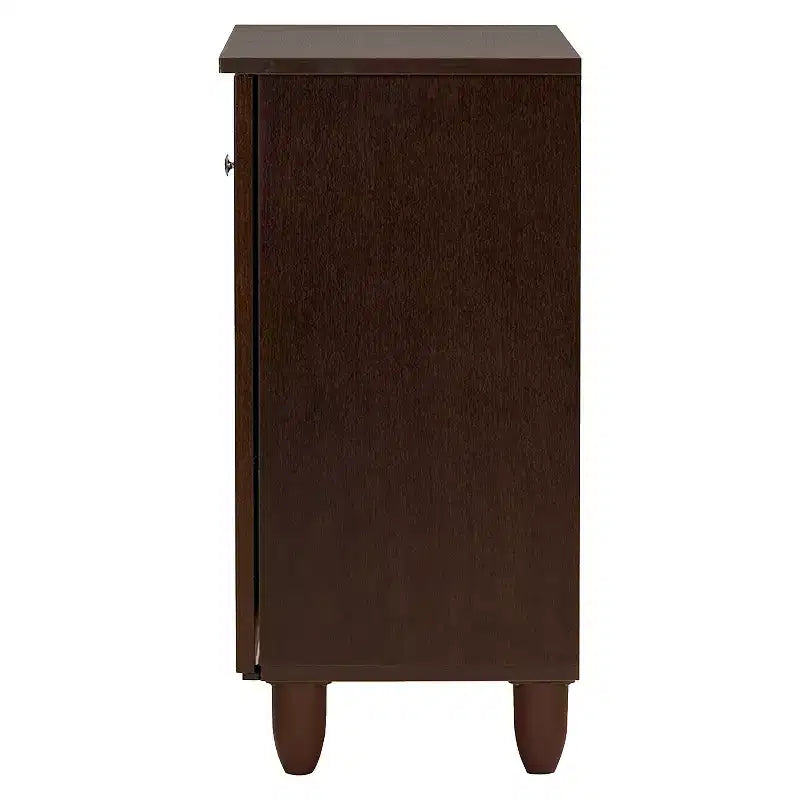 2-Door Wooden Entryway Shoe Storage Cabinet, Engineered Wood, 26.33"H x 29.95"W x 13.1"D