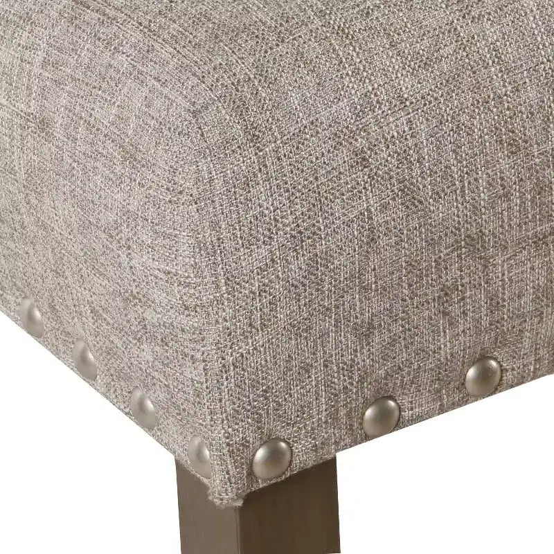 24" Upholstered Counter Height Barstool with Nailhead Trim