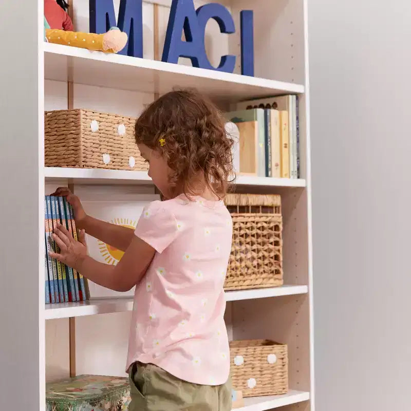60" Wooden Bookcase with 5 Adjustable Shelves, Birch Plywood, Classroom or Home Use