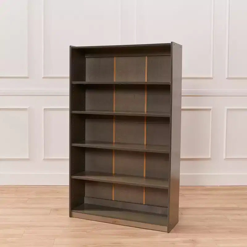 60" Wooden Bookcase with 5 Adjustable Shelves, Birch Plywood, Classroom or Home Use