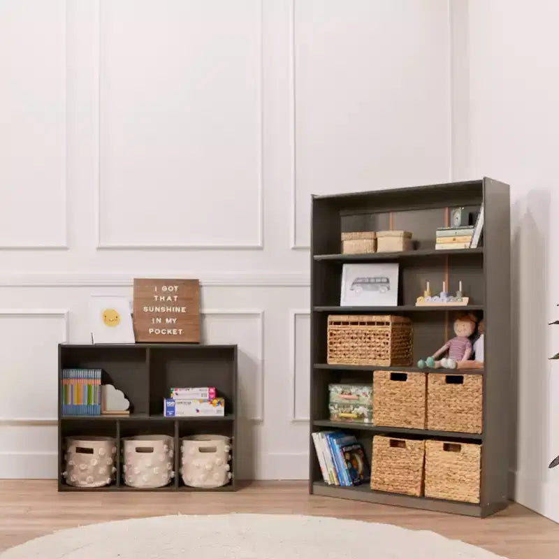 60" Wooden Bookcase with 5 Adjustable Shelves, Birch Plywood, Classroom or Home Use