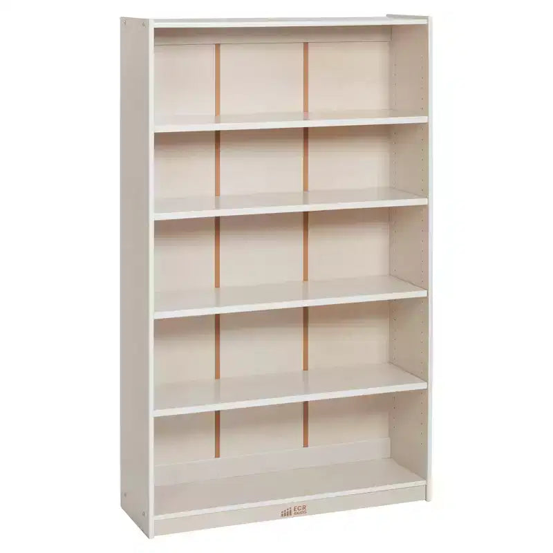 60" Wooden Bookcase with 5 Adjustable Shelves, Birch Plywood, Classroom or Home Use