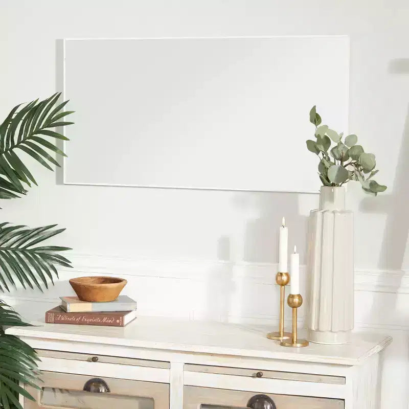 Wood Wall Mirror with Thin Frame