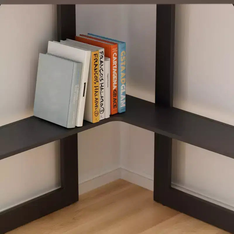 41" Corner Computer Desk with Storage Shelves and Charging Station, 2 AC Outlets, 2 USB Ports, Pull-Out Keyboard Tray