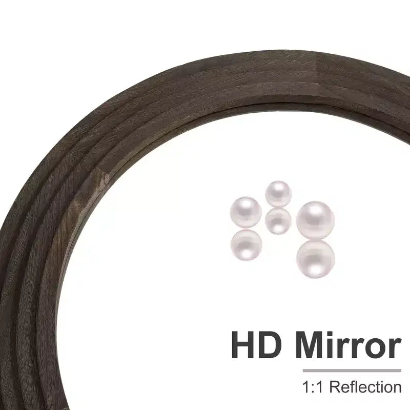 Arched Solid Wood Full Length Mirror, Staircase Frame Design, Charcoal Baked Finish