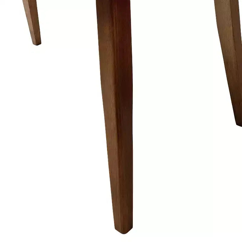 Mid-Century Rubberwood Dining Table – Walnut Finish, Splayed Legs