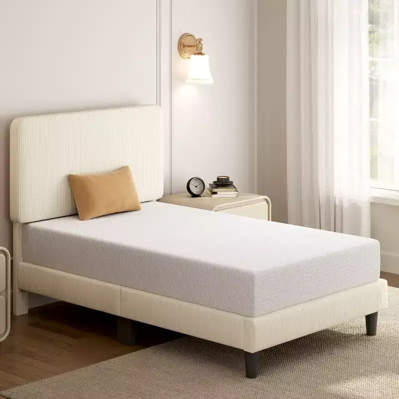 Yaheetech 8 Gel Memory Foam Mattress with Green Tea Scent, Cooling Tech, 3 Foam Layers
