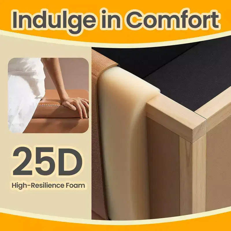 Storage Ottoman Bench with Safety Hinges, 43.3"W x 15.7"D x 15.7"H, 660 lb Capacity