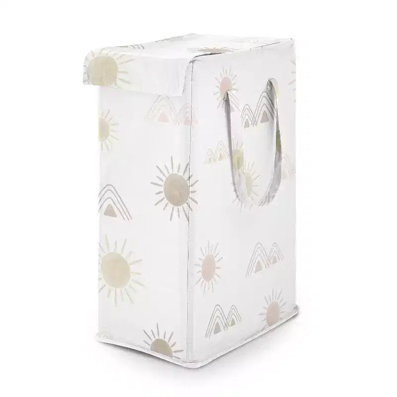 Sweet Jojo Designs Girl Foldable Laundry Hamper with Handles Desert Sun Pink Beige